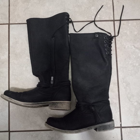 Roxy Mountain & The Seas Boarding Co Black Knee-High Boots - Picture 1 of 6